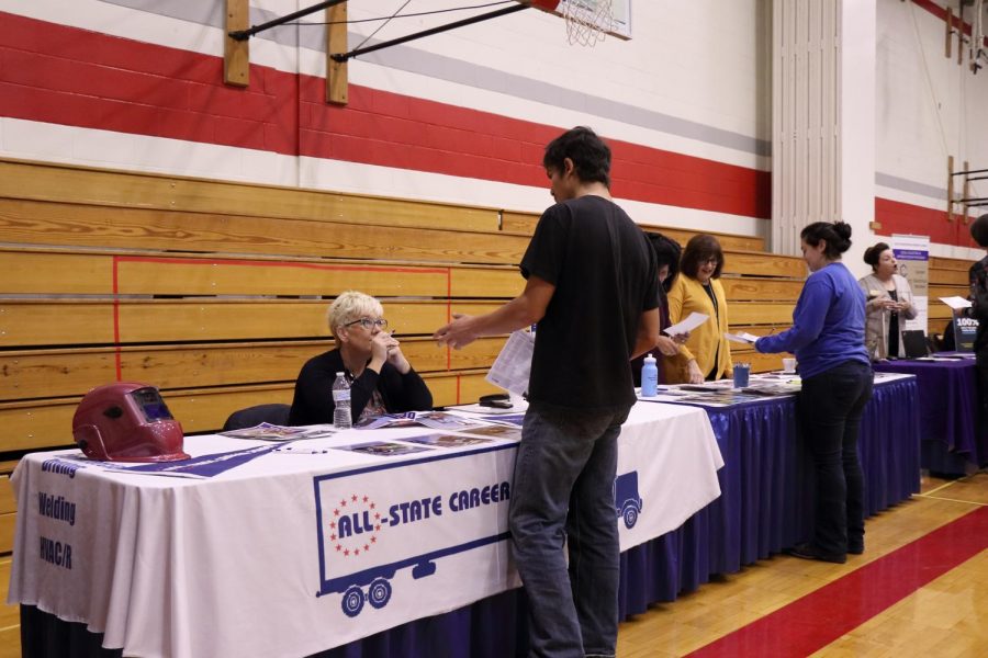 Helpful? Micheal Rathy visits All state Career, which is a trade school.  Rathy stated, The career fair was helpful to kids who want to further their education, but not to kids who want to go into the work force after graduation.
